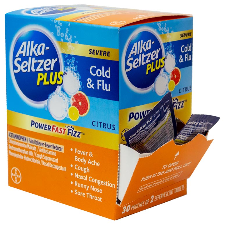 MEDICINE BOX ALKA SELTZER PLUS SEVERE COLD & FLU 48CT