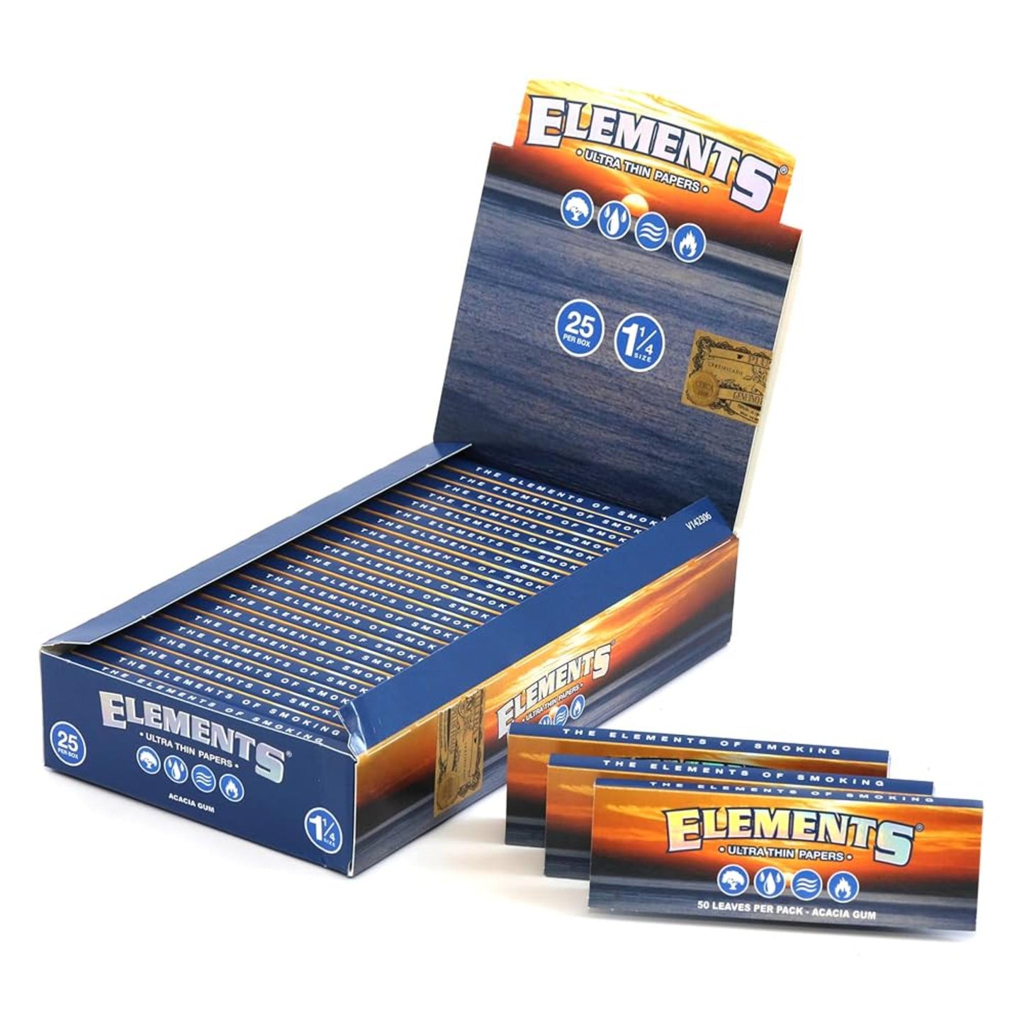 ELEMENTS-BLUE 1 1/4 ULTRA THIN 25CT
