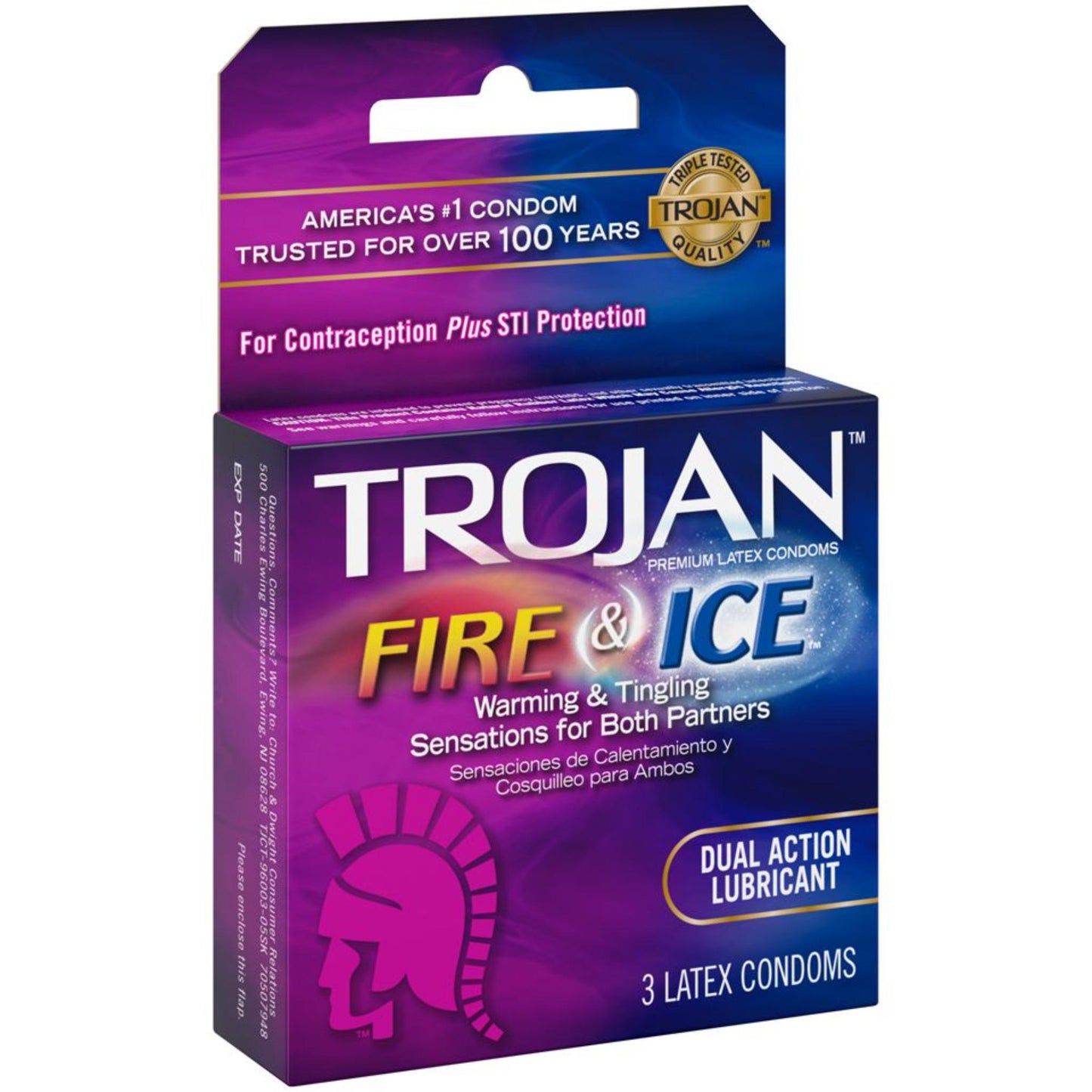 TROJAN CONDOM-FIRE & ICE 6CT