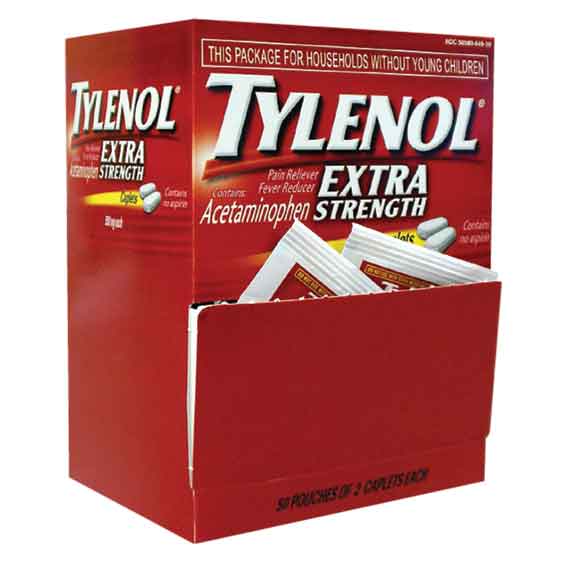 MEDICINE BOX TYLENOL EXTRA STRENGTH 25CT
