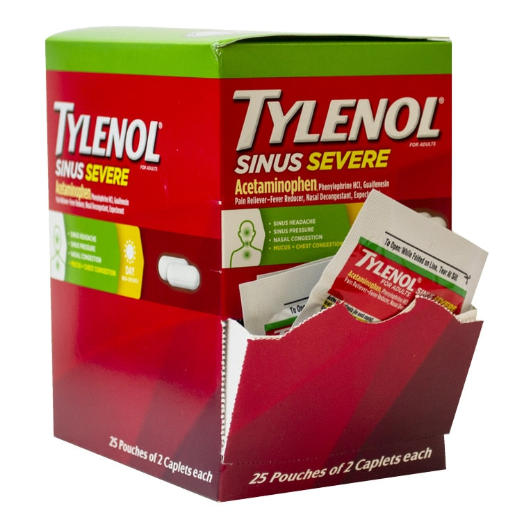 MEDICINE BOX TYLENOL SINUS SEVERE 25CT