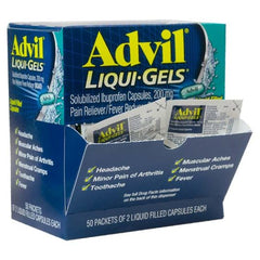 MEDICINE BOX ADVIL LIQUI-GELS 50CT