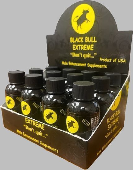 BLACK BULL HERBAL SUPPLEMENT LIQUID 12CT BOX