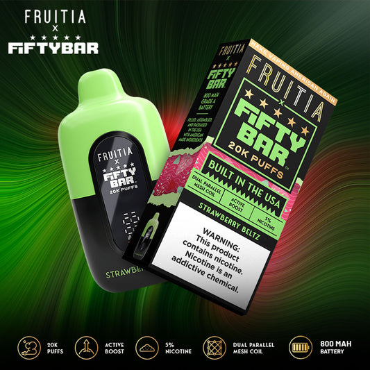 FIFTY BAR 20K PUFF 5% NICOTINE 5CT BOX