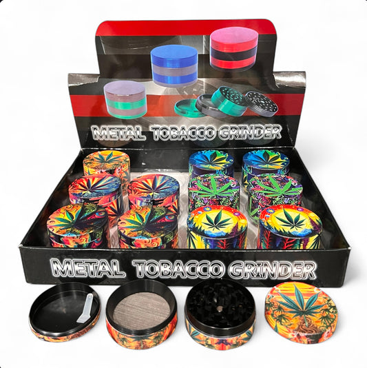 GREEN LEAF TOBACCO GRINDER -50MM 12CT BOX
