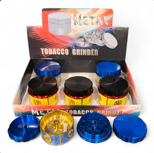 GOLDCORE 4 PART METAL TOBACCO GRINDER 55MM 6CT BOX