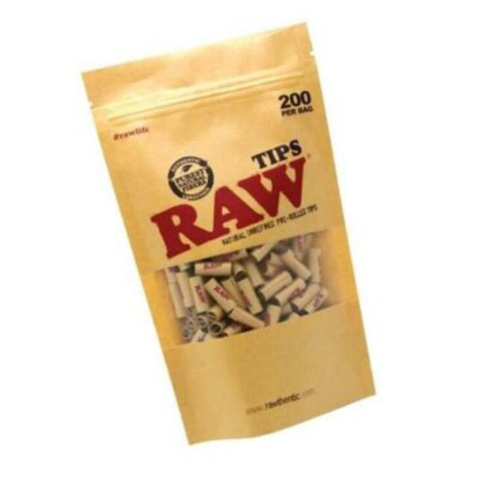 RAW TIP PRE ROLLED 200CT BAG CLASSIC