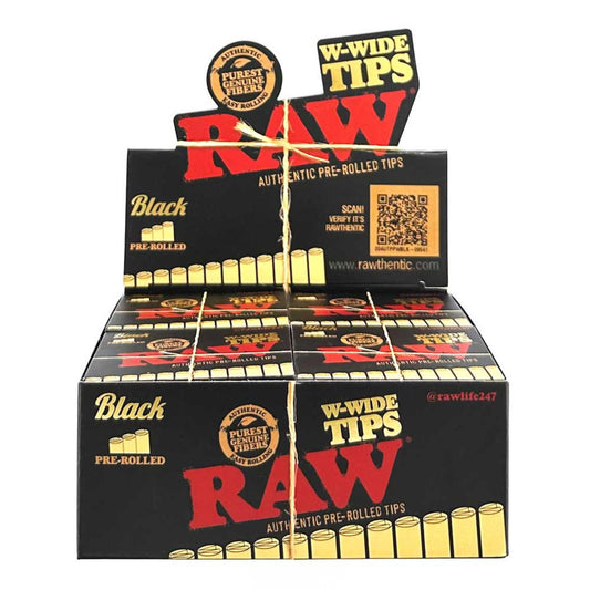 RAW TIP PRE ROLLED BLACK 20CT
