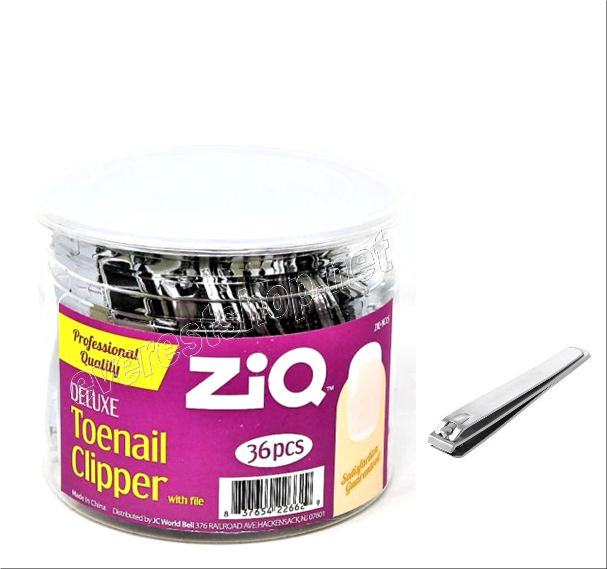 NAIL CLIPPER-JAR TOENAIL 36CT