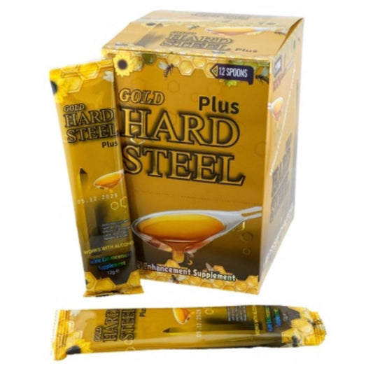 HARD STEEL GOLD SPOON HONEY 12CT BOX