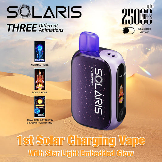SOLARIS 25K PUFF 5% NICOTINE 5CT BOX